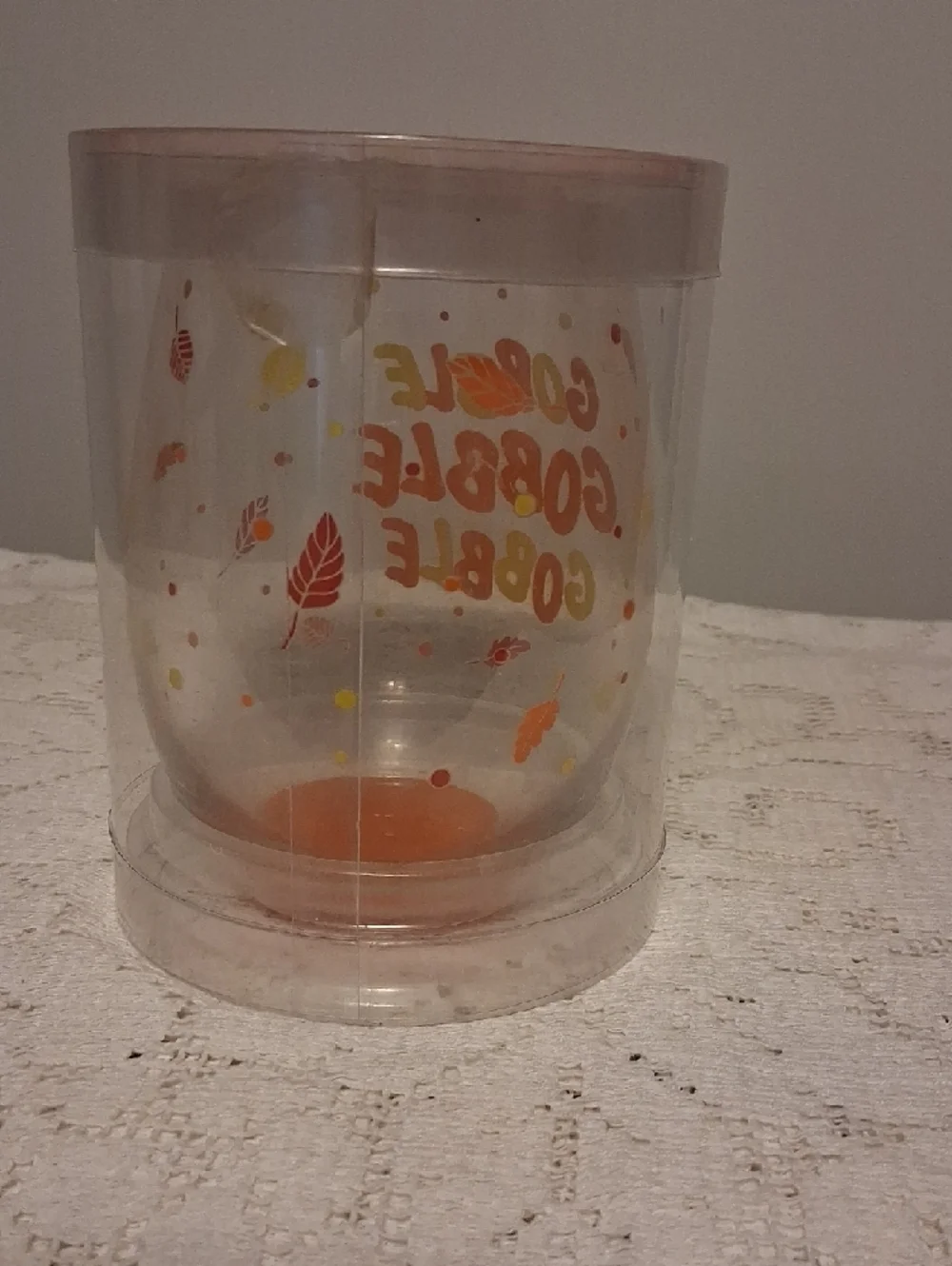 Gobble Gobble 🦃 Party Tumbler - Orange & Yellow Thanksgiving